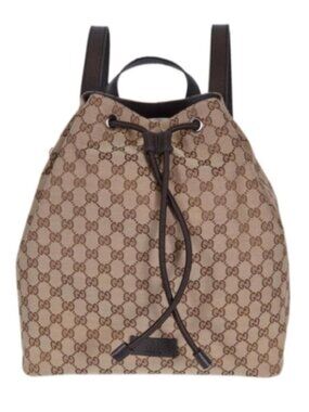 Gucci GG Canvas Drawstring Backpack NEW